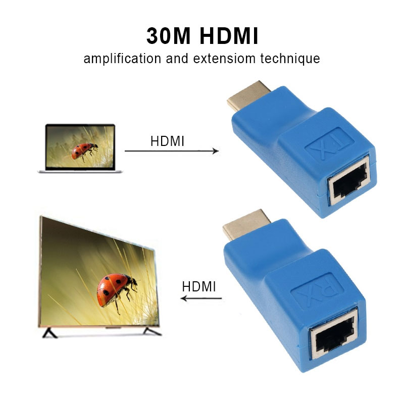 Convertisseur Extender HDMI 30M 1080P - Bleu - Image 3