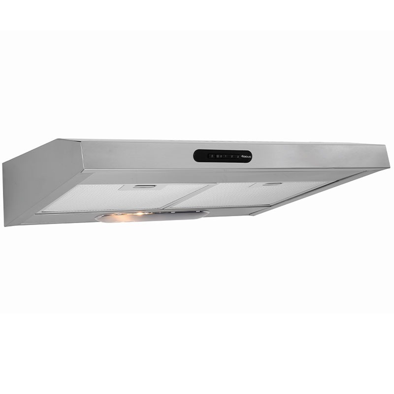 Focus F 602X - Hotte casquette 60 cm, 480 M³/h, Inox, sous-meuble, 3 vitesses, Photo boutique MyTek chez MyTek