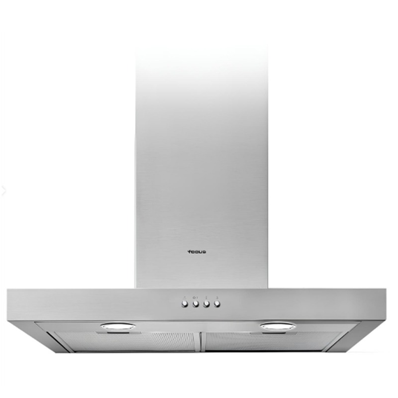 Focus F 618X - Hotte murale décorative 60 cm, 850 M³/h, Inox, 3 vitesses, Photo boutique MyTek chez MyTek