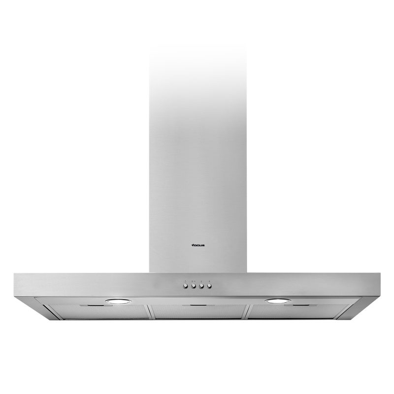Focus F 918X - Hotte murale décorative 90 cm, 850 M³/h, Inox, 3 vitesses, Photo boutique MyTek chez MyTek