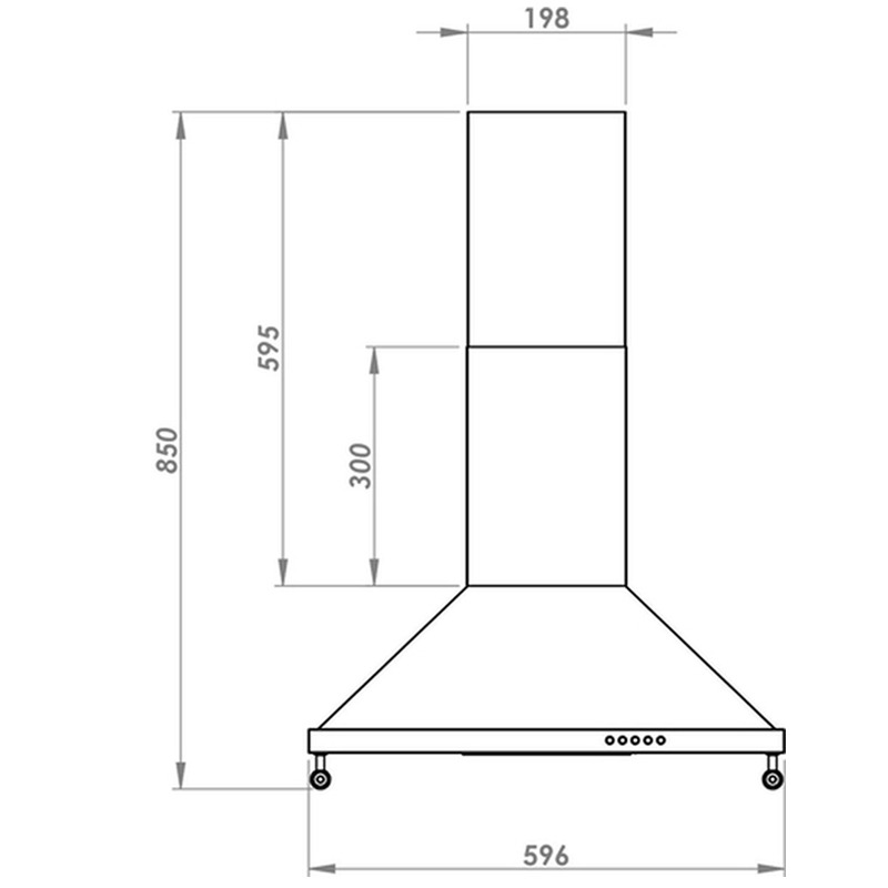 Hotte Pyramidale KUMTEL DP6-S 60cm - Noir - Image 3