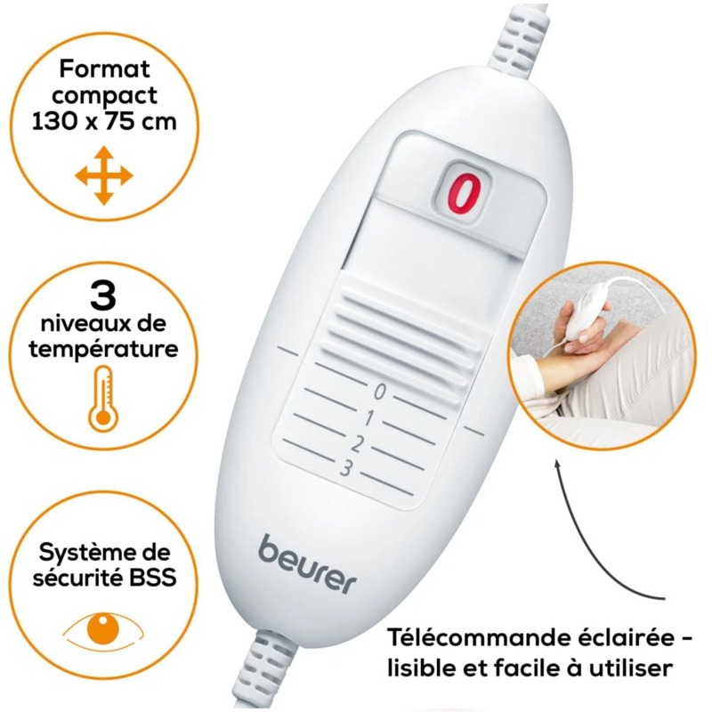 Housse Chauffante Compact BEURER UB30 - Blanc - Image 2