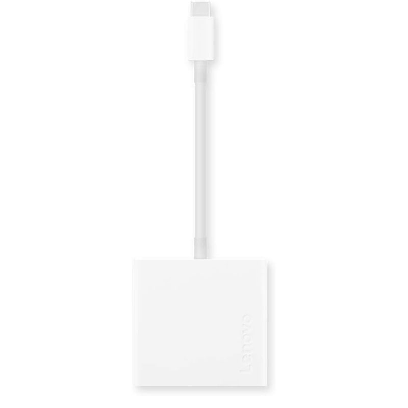 Hub de voyage LENOVO USB-C 3en1 - Blanc - Image 2