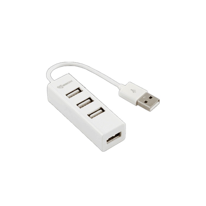 SBOX H-204W hub & concentrateur USB 2.0 480 Mbit/s Blanc, Photo boutique MyTek chez MyTek