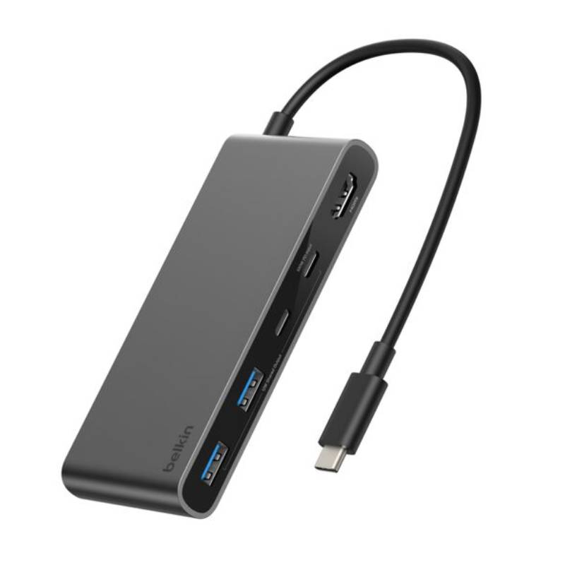 Hub USB Belkin AVC023HQSGY Avec 7 ports - Gris