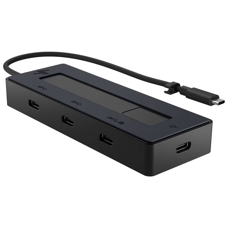 Hub USB-C HP 6G842AA 4en1 Multiport 4K avec Charge USB‑C - Noir