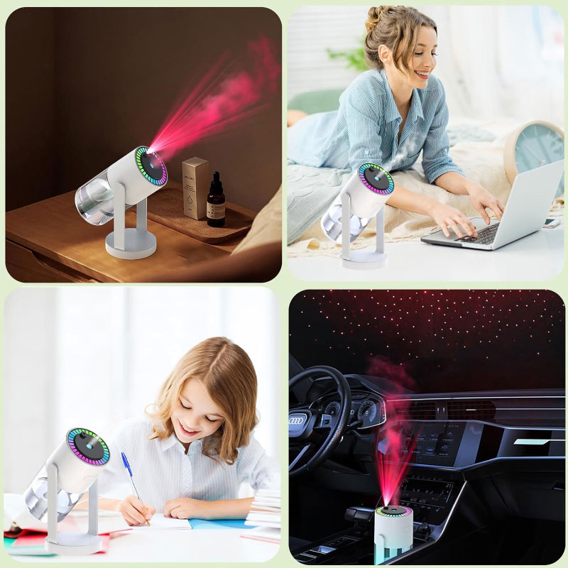 Humidificateur d'air Projecteur Starry Sky Top 280 ml - Blanc - Image 2