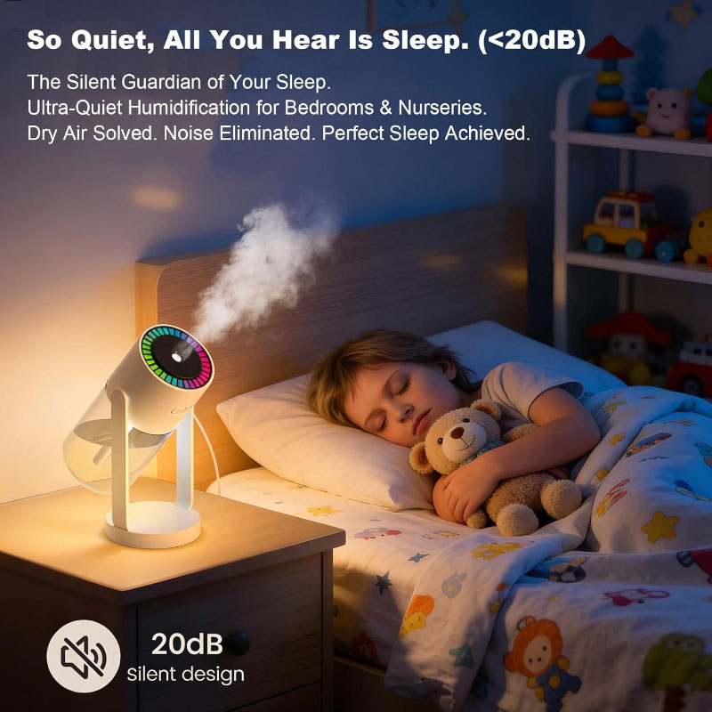 Humidificateur d'air Projecteur Starry Sky Top 280 ml - Rose - Image 4