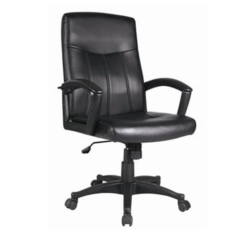 Fauteuil Avion Dossier Bas En Simili Cuir - Noir (GD-0000852)