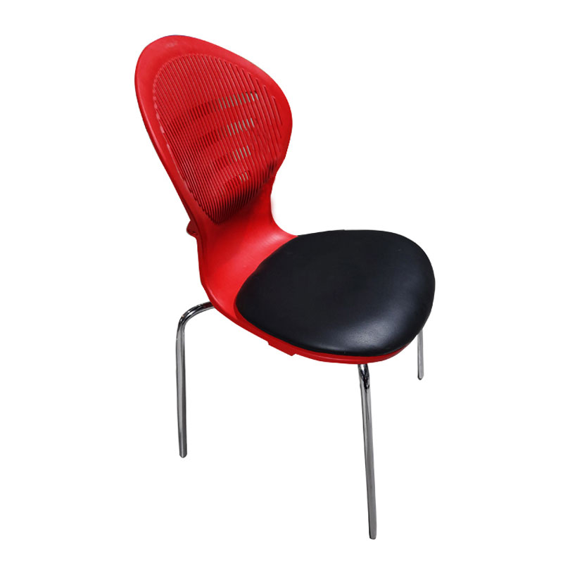 Chaise De Cuisine Avec Assise En Simili Cuir - Rouge&Noir - Image 2
