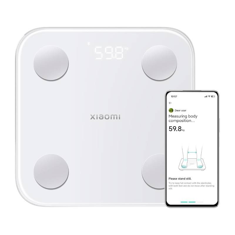 Xiaomi S400 Carré Blanc Pèse-personne électronique, Photo boutique MyTek chez MyTek