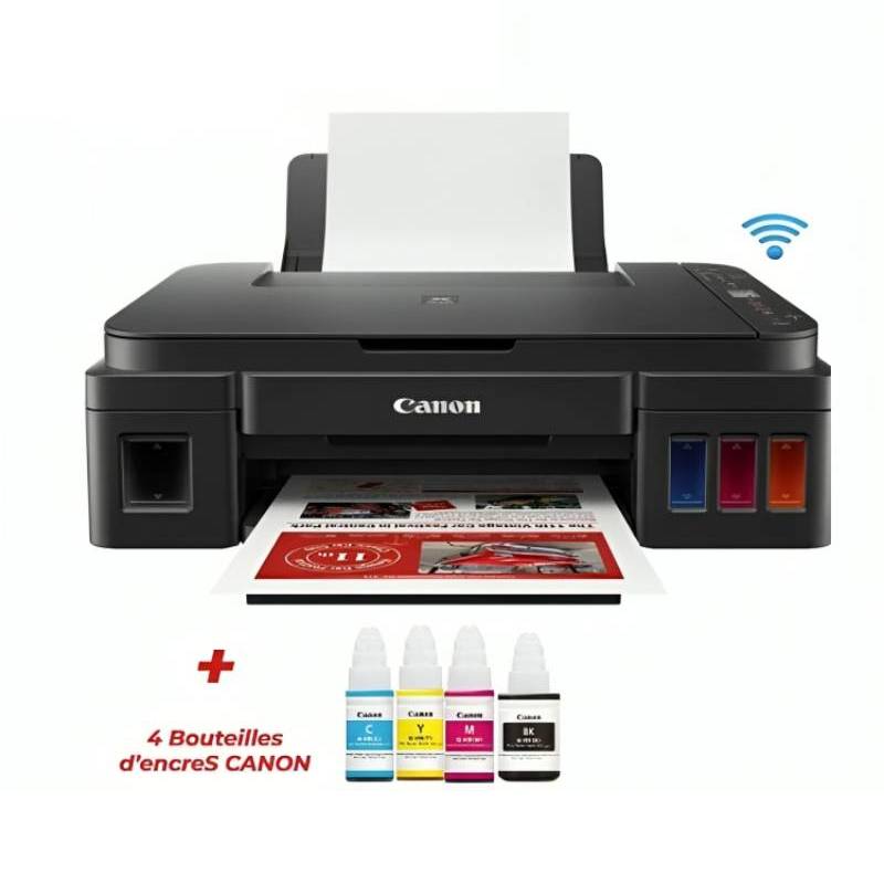 Canon PIXMA G3410 imprimante multifonction Jet d'encre A4 4800 x 1200 DPI 8,8 ppm Wifi, Photo boutique MyTek chez MyTek