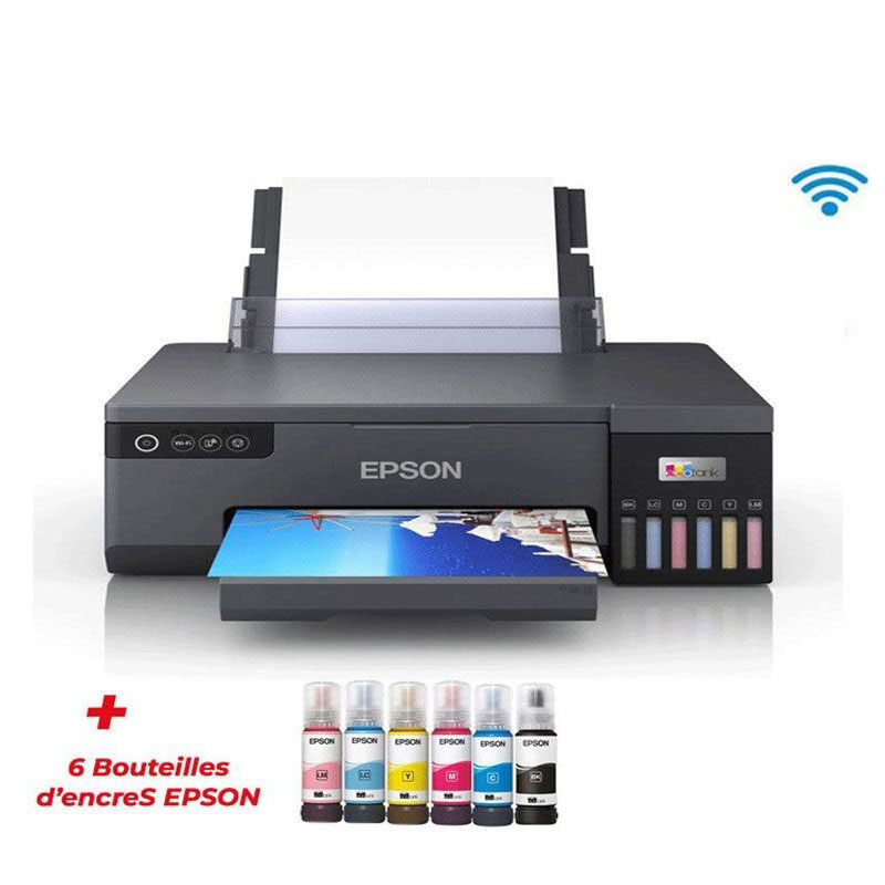 Epson EcoTank L8050 imprimante jets d'encres Couleur 5760 x 1440 DPI A4 Wifi, Photo boutique MyTek chez MyTek