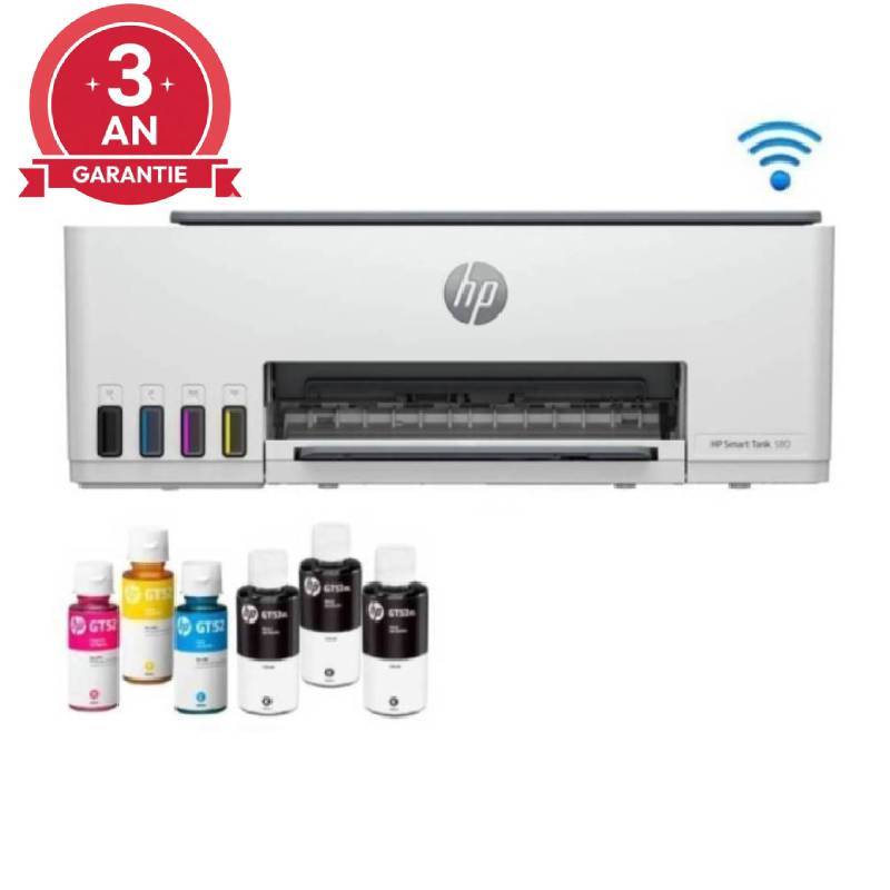Imprimante HP Smart Tank 580 à Réservoir intégré 3en1 Couleur WIFI