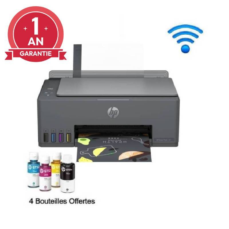 HP Imprimante Tout-en-un Smart Tank 581, Home and home office, Print, copy, scan, Wireless; High-volume printer tank; Print from phone or tablet; Scan to PDF (4A8D4A), Photo boutique MyTek chez MyTek