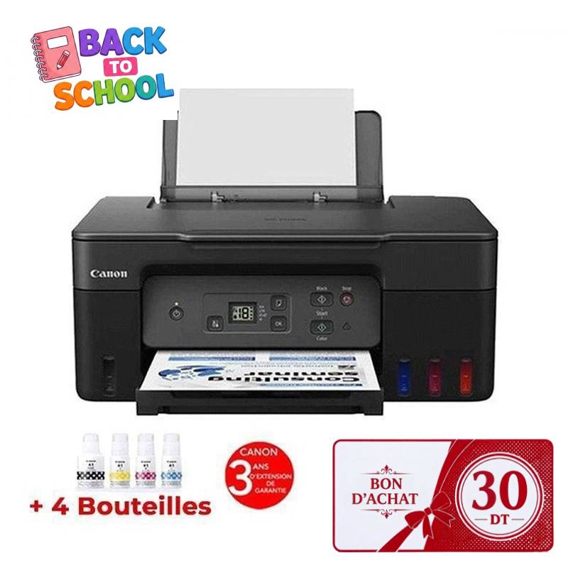 Imprimante Jet D'encre CANON PIXMA G-2470 Multifonction 3En1 Couleur, Photo boutique MyTek chez MyTek