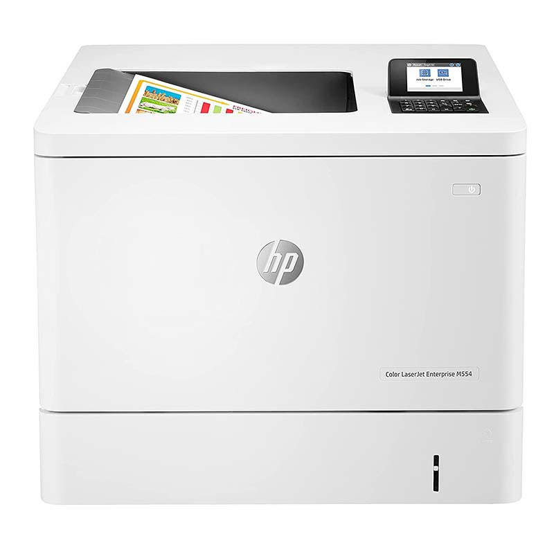 Imprimante HP Entreprise M554 DN LaserJet Couleur - Blanc (7ZU81A)