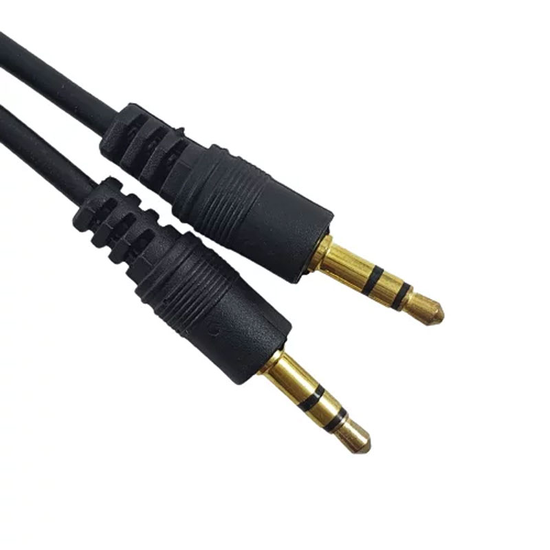 Câble audio Jack 3,5 mm Mâle/Mâle 1.5m - Noir 