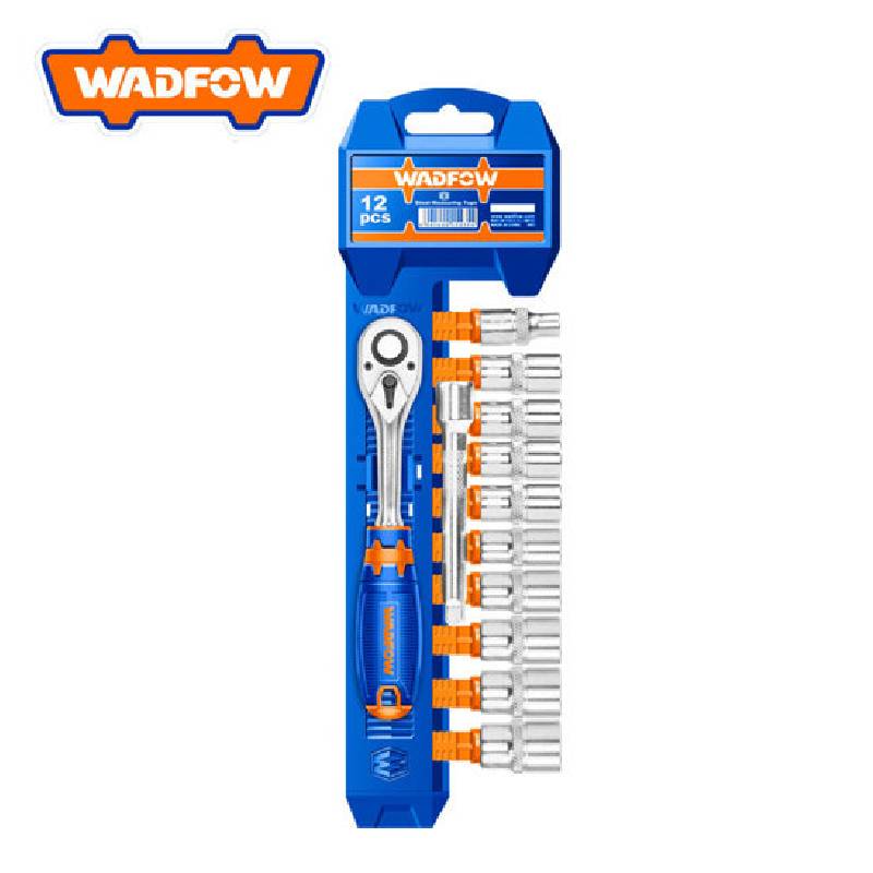 Jeu de Clés à Cliquet WADFOW 12 Pièces 1/2" Cr-V - WST2212