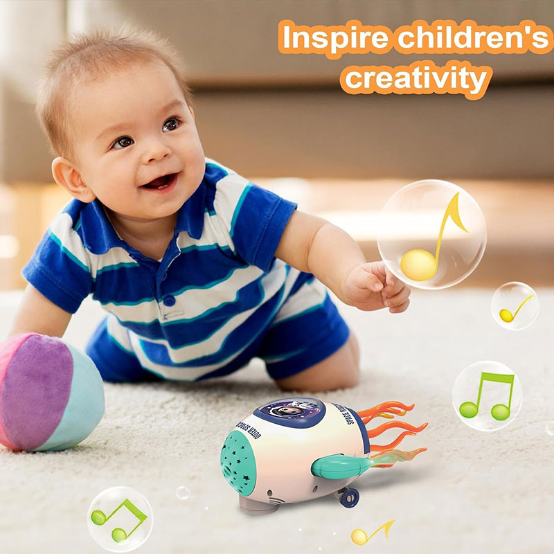 Jouet Bump & Go Space Rocket Musical et Lumineux - Rouge - Image 2