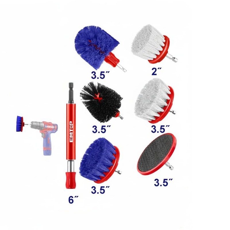 Kit Brosses à Nettoyage EMTOP 11 Pièces - ECB1101 - Image 2