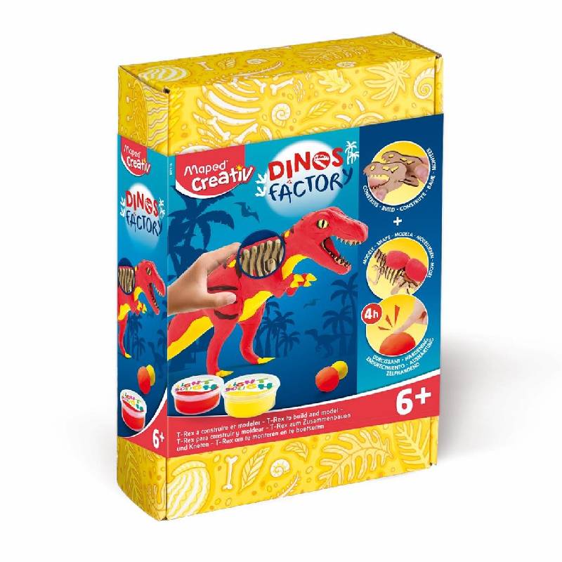 Kit créatif MAPED Dinos Factory T‑Rex à assembler et décorer