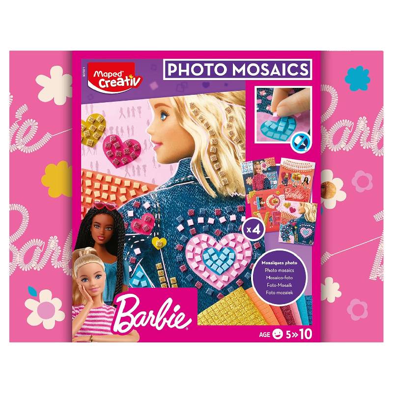 Kit créatif mosaïque en mousse MAPED pour enfants - Barbie