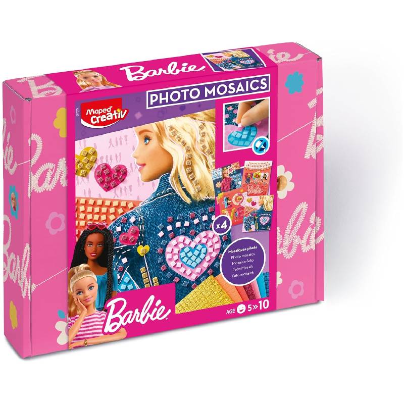 Kit créatif mosaïque en mousse MAPED pour enfants - Barbie - Image 5