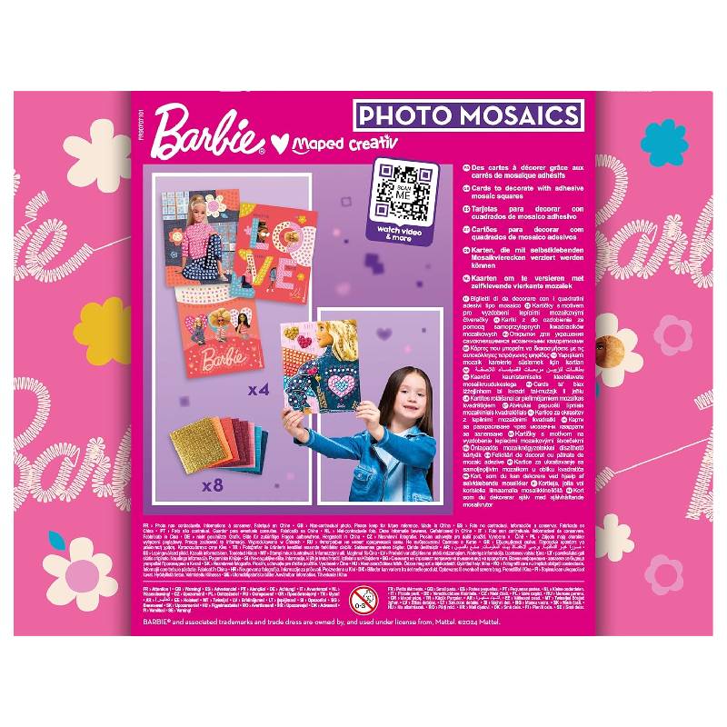 Kit créatif mosaïque en mousse MAPED pour enfants - Barbie - Image 6