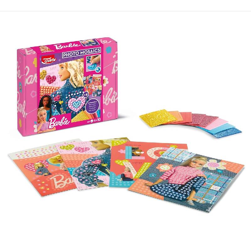 Kit créatif mosaïque en mousse MAPED pour enfants - Barbie - Image 2