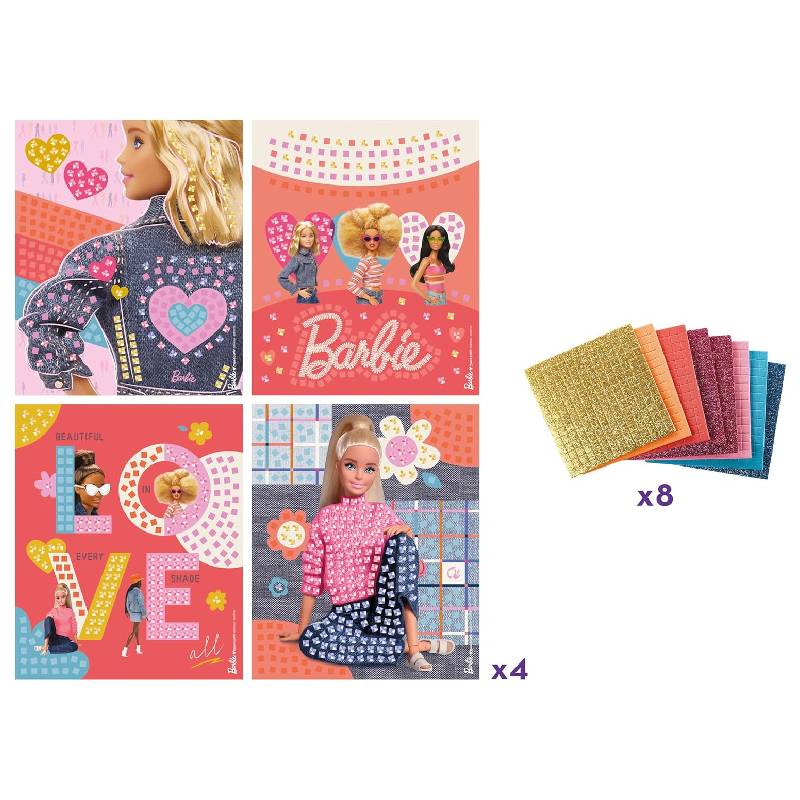 Kit créatif mosaïque en mousse MAPED pour enfants - Barbie - Image 3