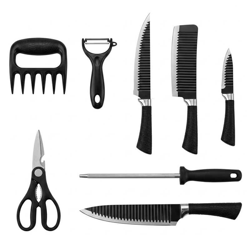 Set De Cuisine Professionnel 8 Pièces - Noir