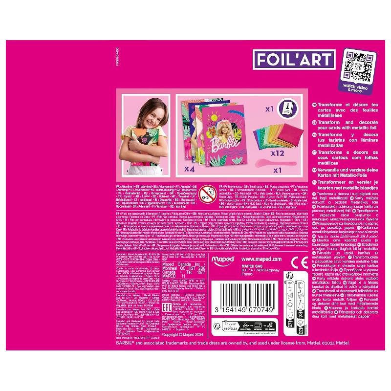 Kit de Décoration Métallisée Maped 907074 Foil Art Barbie - Image 6