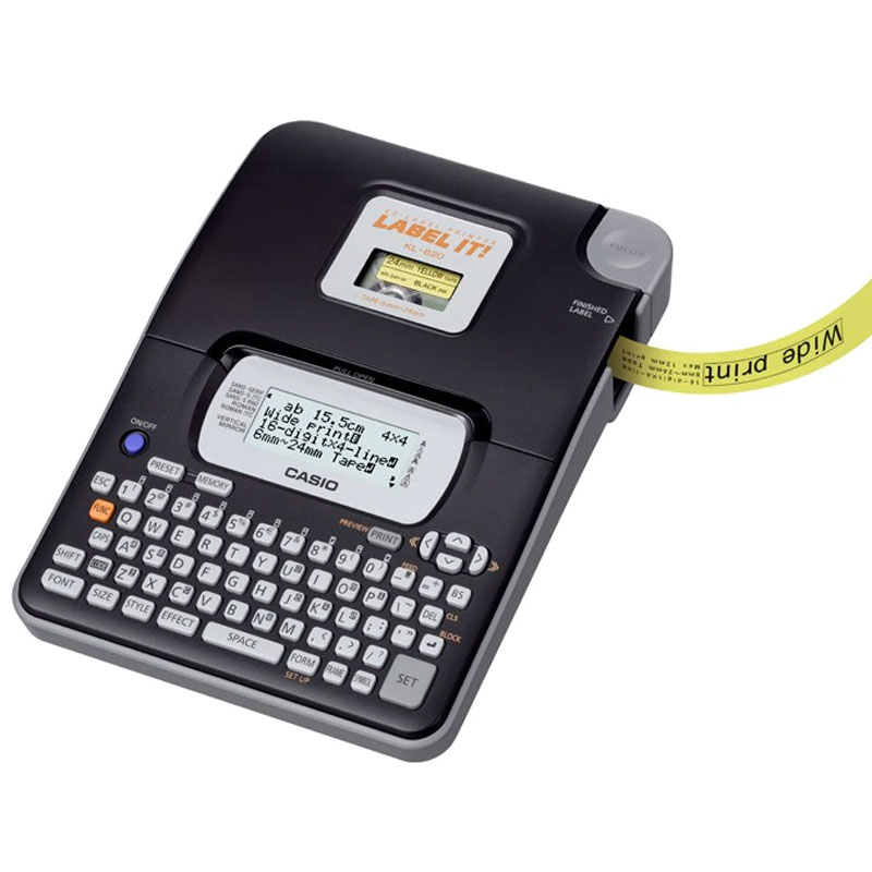 Étiqueteuse CASIO KL-820 Avec LCD 3 lignes 200 dpi - Noir - Image 2