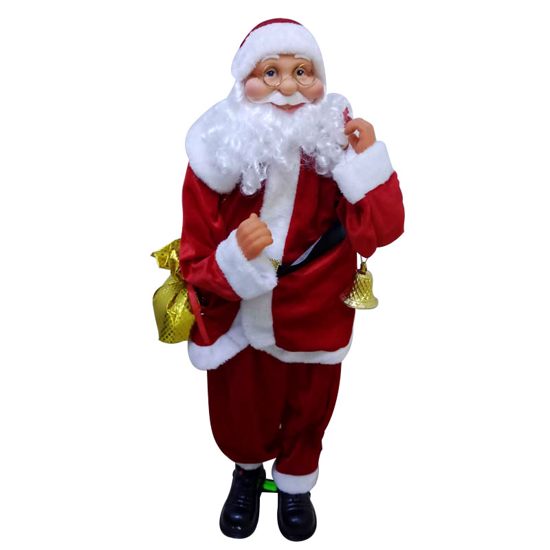 Poupée Papa Noël Électrique Chantant Et Dansant - Rouge&Blanc