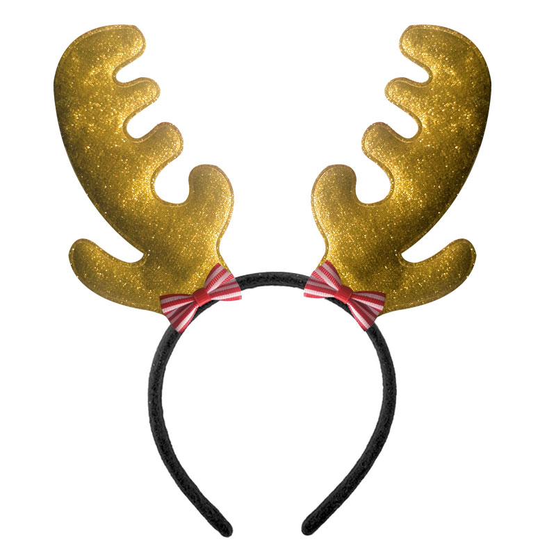 Serre tête Pour Noël - Rouge /Marron & Doré (KM6181-10) - Image 3
