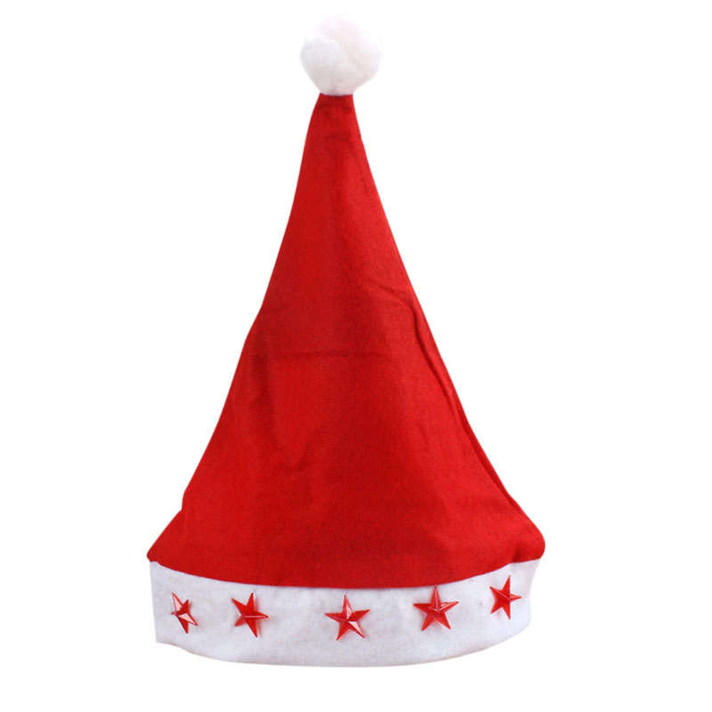 Bonnet de Père Noël Lumineux Pour fête de Noël - Rouge&Blanc