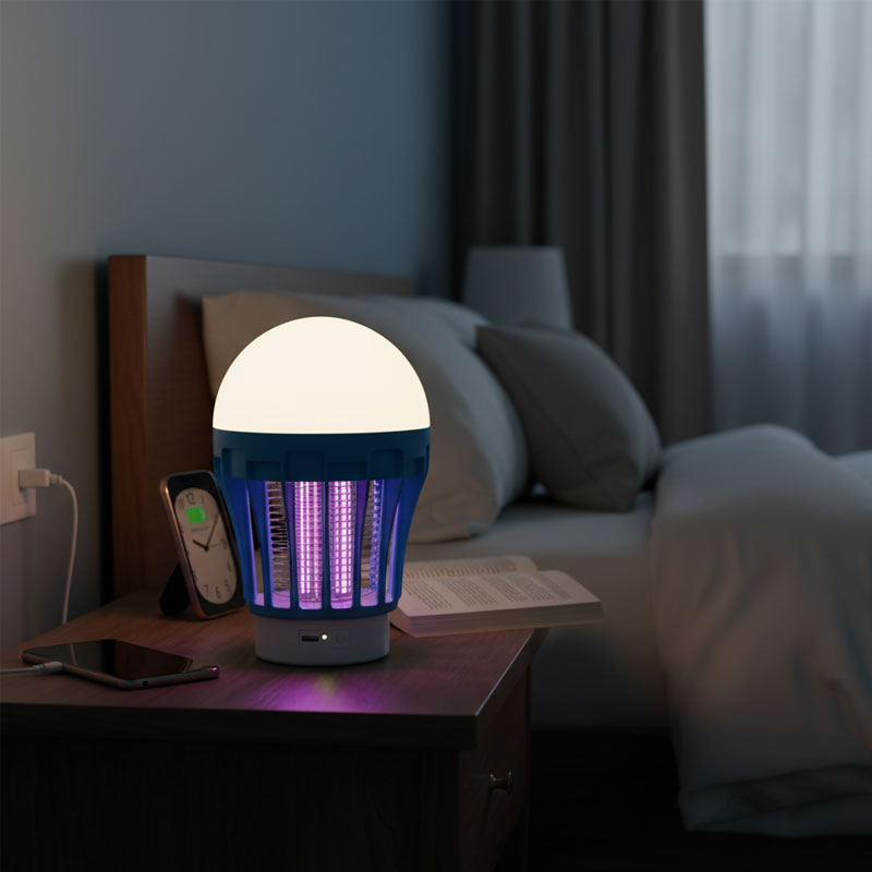 Lampe Anti-Moustique Rechargeable WD-215 - Bleu - Image 2