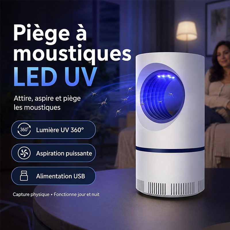 Lampe Anti-Moustique par Aspiration et Photocatalyse ST2-5 - Blanc - Image 4