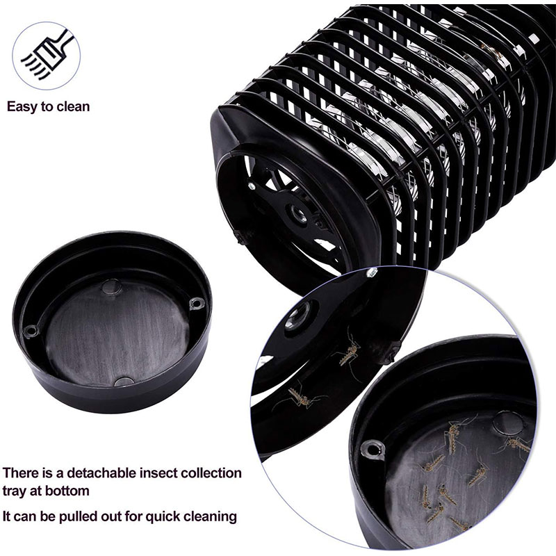Lampe Anti-Moustiques JY-300 LED UV - Noir - Image 3