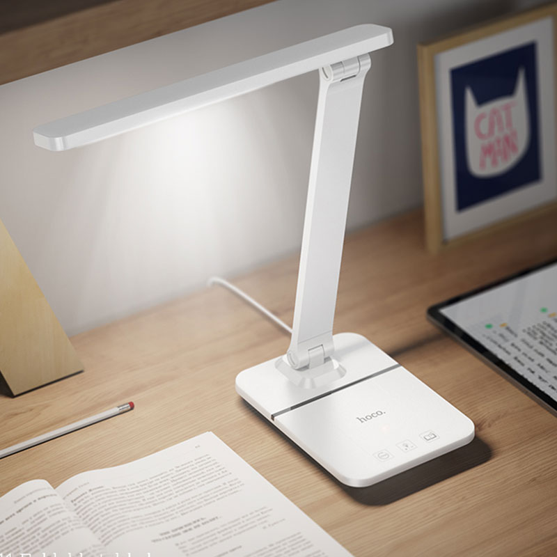 Lampe de Bureau HOCO HX11 LED Articulée - Blanc - Image 4