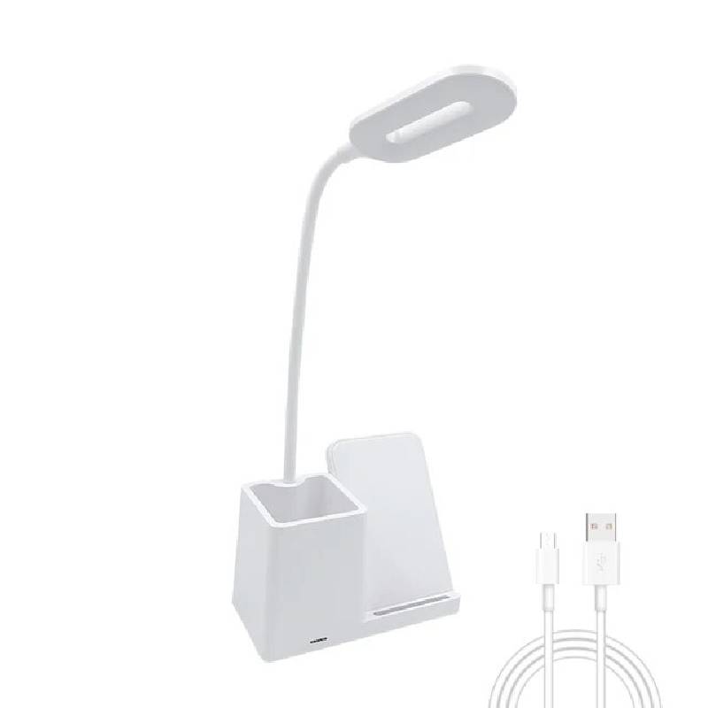 Lampe De Bureau + Pen holder + Wireless Charge 5 w - Blanc