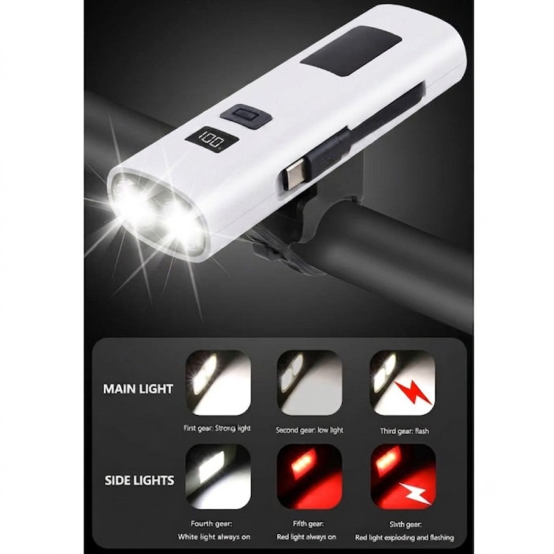 Lampe De Vélo Multifonctionnelle Professionnelle Avec Affichage Numérique - Image 2
