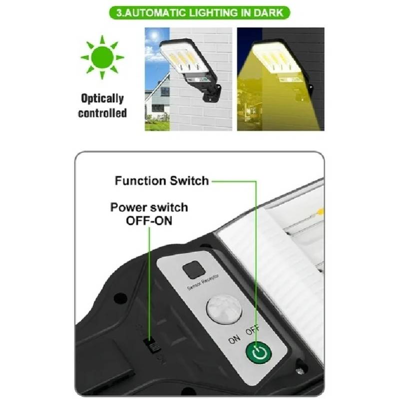 Lampe Solaire de Jardin LED 526-1 Avec Télécommande - Image 3
