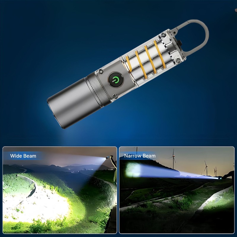 LAMPE TORCHE LED HAUTE PUISSANCE X10 6 MODES CHARGEMENT USB - Image 5