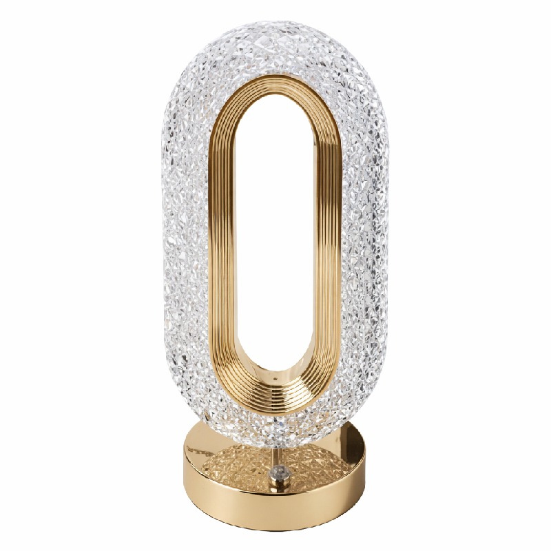 LAMPE DE TABLE LED CRISTAL SANS FIL TACTILE OR LUXE XL