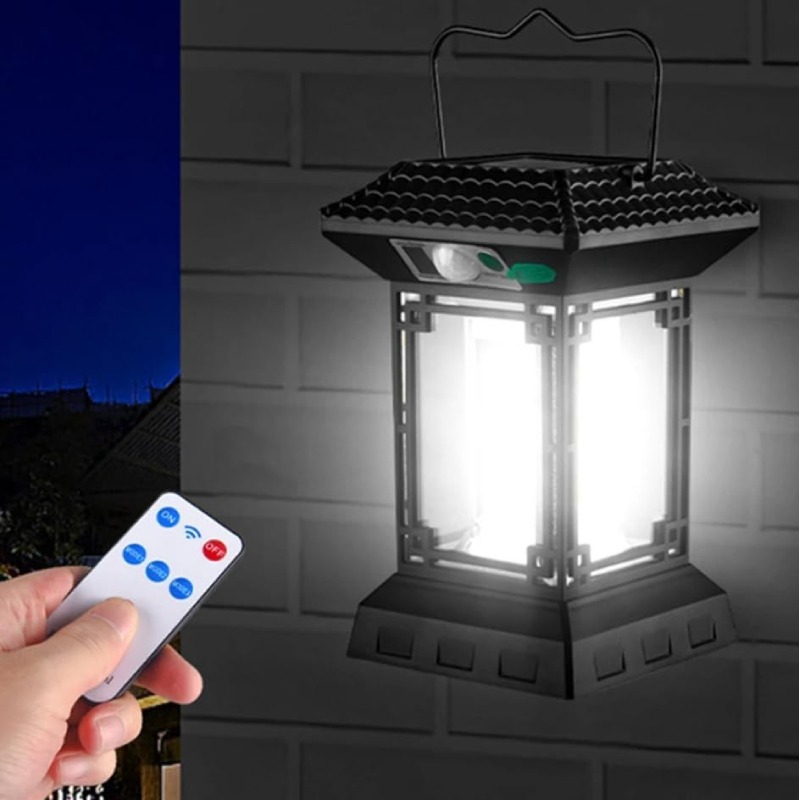 LANTERNE AVEC PANNEAU SOLAIRE DÉTECTEUR DE MOUVEMENT ET TÉLÉCOMMANDE CL-T60  - Image 5