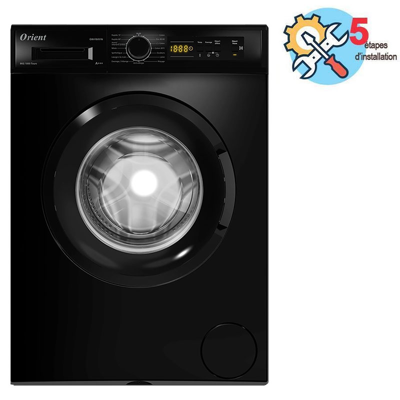 Lave Linge Frontal ORIENT OW-F8V01N 8Kg - Noir, Photo boutique MyTek chez MyTek