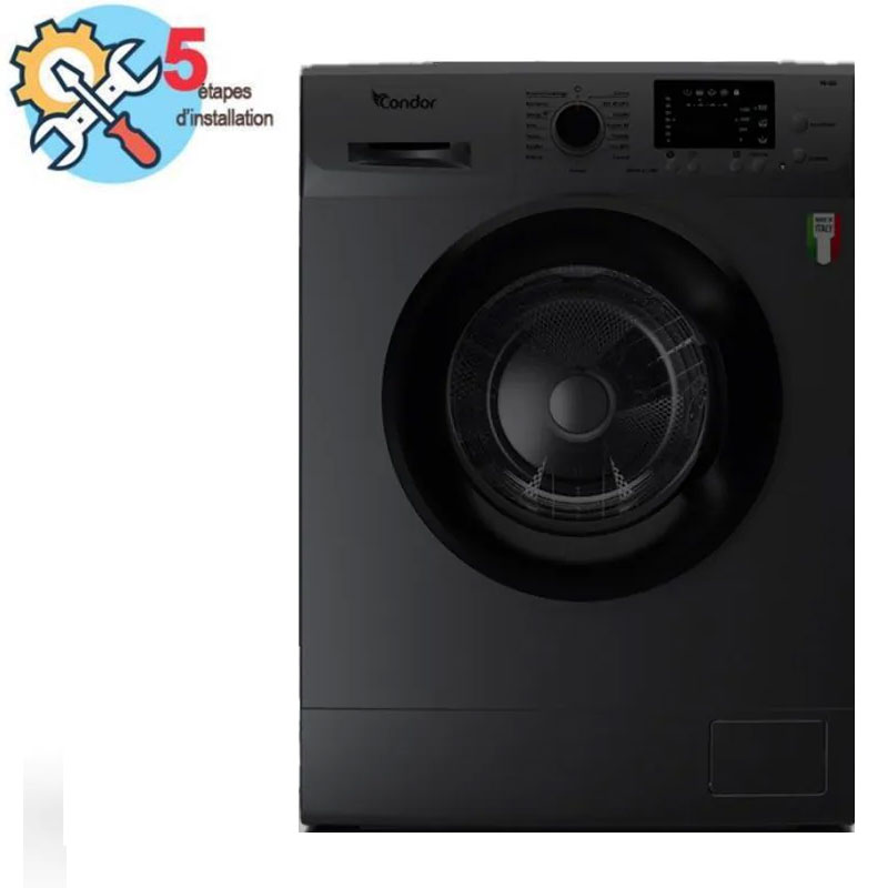 Lave linge Frontal CONDOR CON-F810LB 8Kg - Noir - Image 2