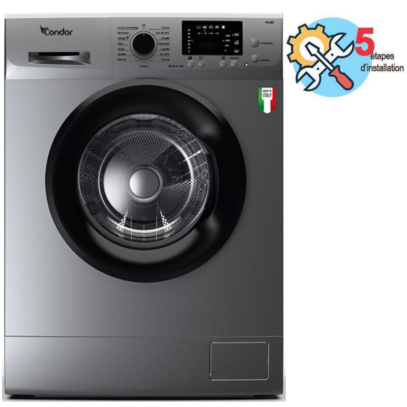 Lave linge Frontal CONDOR CON-F710LS 7Kg - Silver
